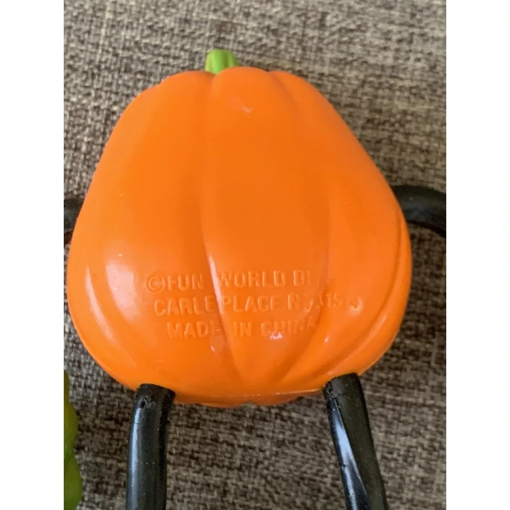 Bendable Witch  Pumpkin Toys Halloween Fun World Easter Unlimited VTG Bendy